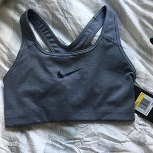 NWT Gray Nike Swoosh Sports Bra Size S